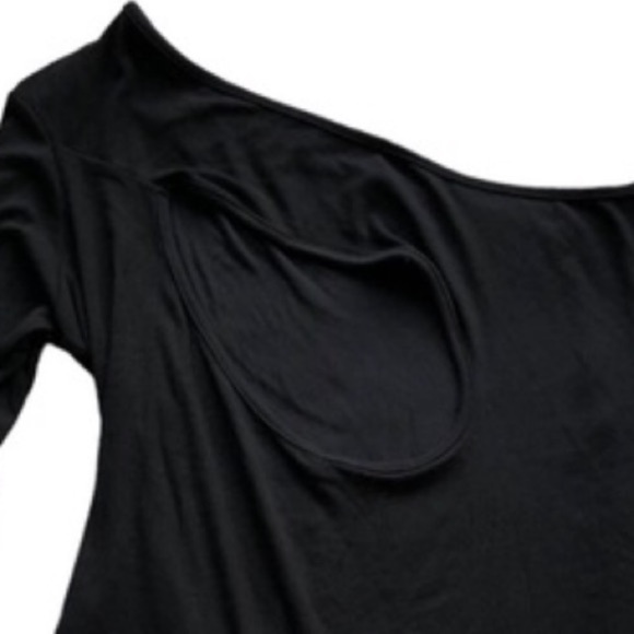 LNA Slade Heavy Rib One Shoulder Bodysuit Black Size 2X - Picture 3 of 9